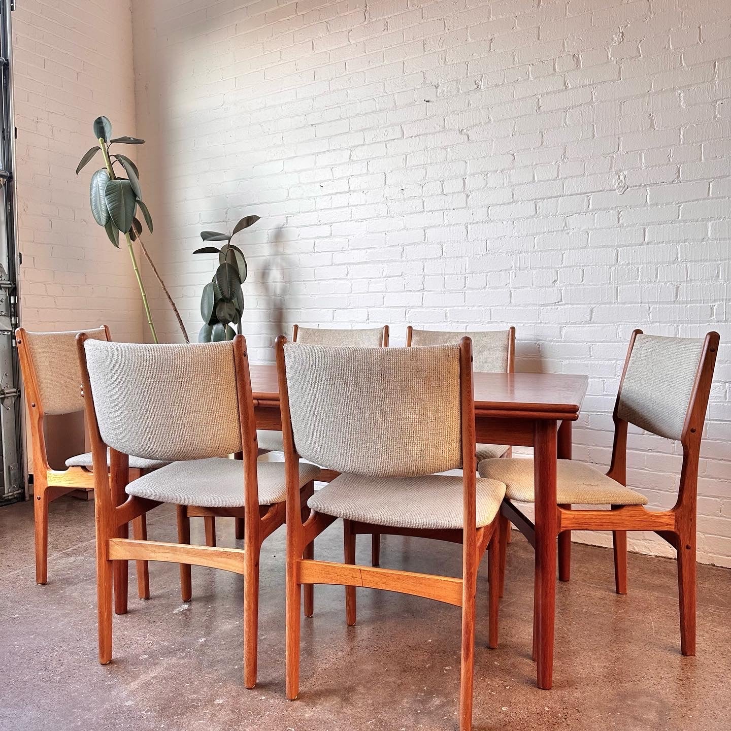 Vintage Mid Century Teak Dining Chairs Set of 6 MiMO Decor