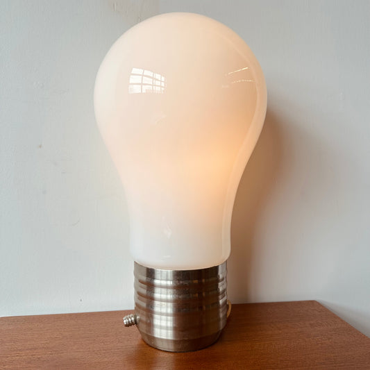 GLASS OVERSIZED LIGHTBULB LAMP