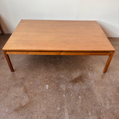EARLY KNOLL OVERSIZED WALNUT COFFEE TABLE BY LEWIS BUTLER