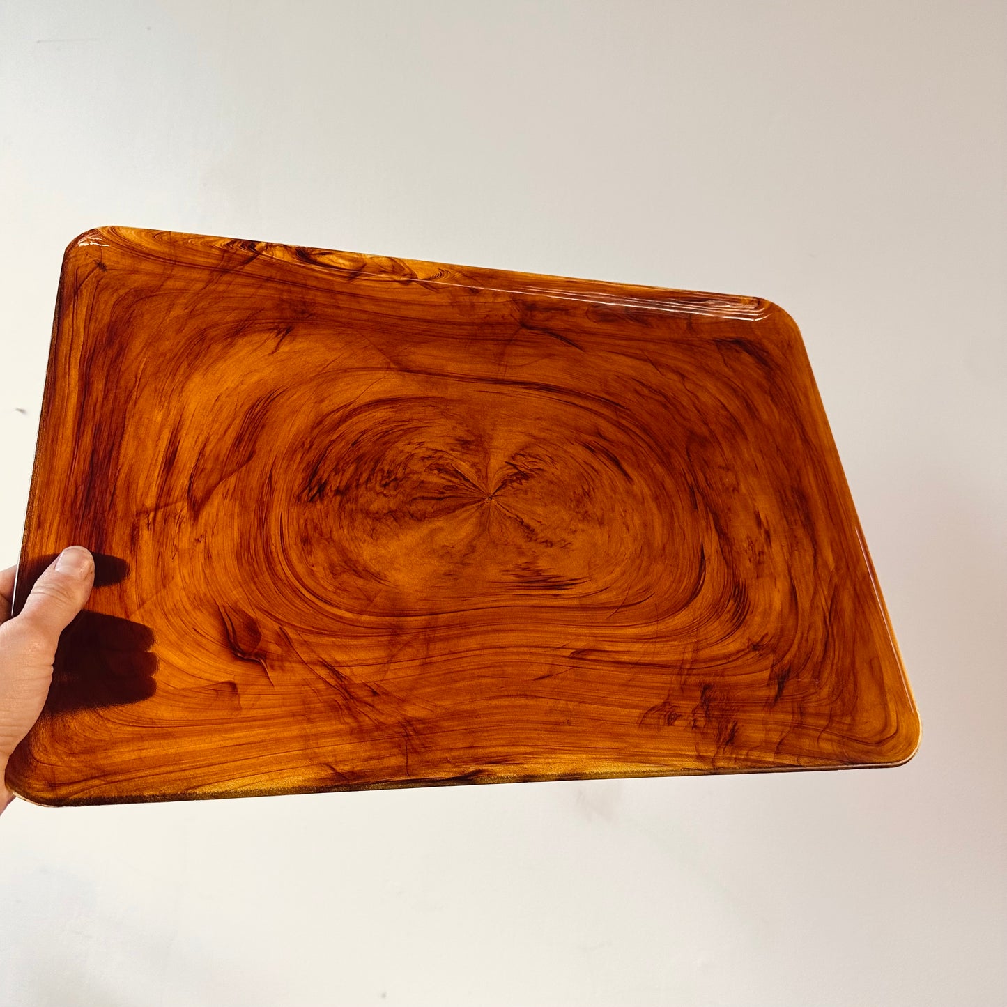 ACRYLIC TORTOISE SHELL SALAD BOWL TRAY SET