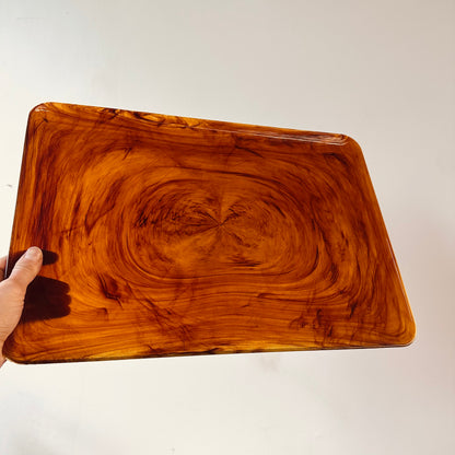 ACRYLIC TORTOISE SHELL SALAD BOWL TRAY SET