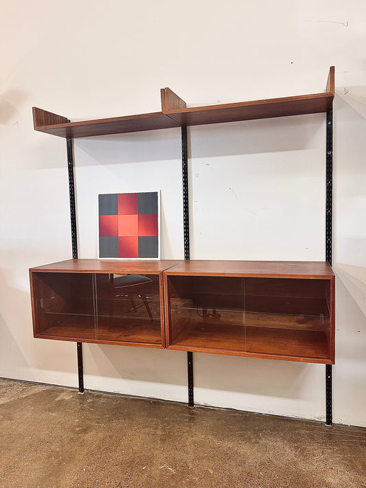 DANISH TEAK WALL MOUNT MODULAR WALL UNIT