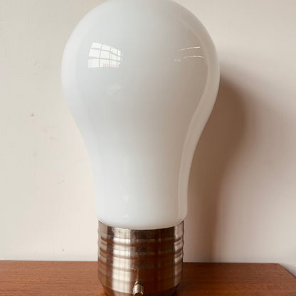 GLASS OVERSIZED LIGHTBULB LAMP