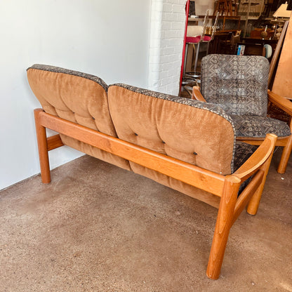 DANISH MODERN TEAK LOVESEAT