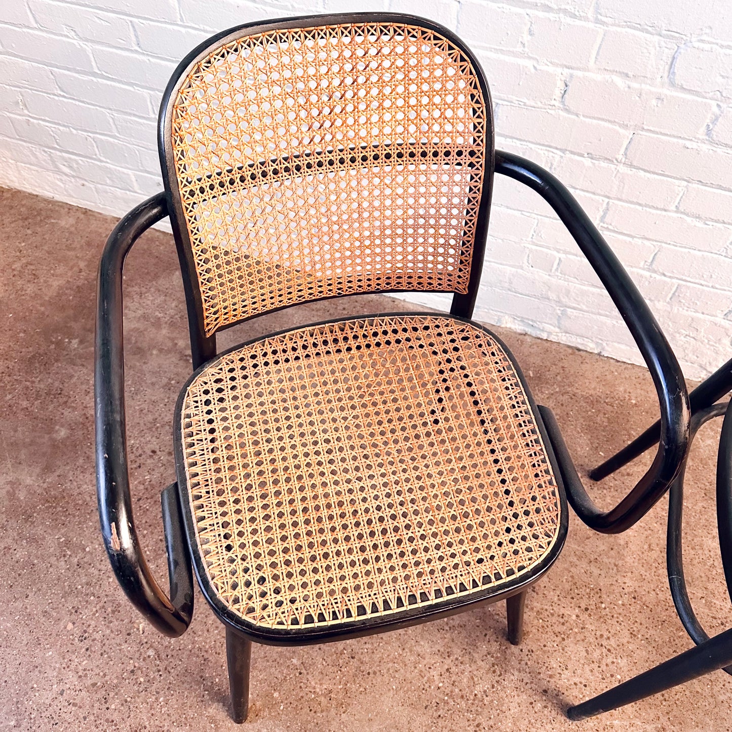 THONET JOSEF HOFFMAN BENTWOOD AND CANE NO.812 ARM CHAIRS