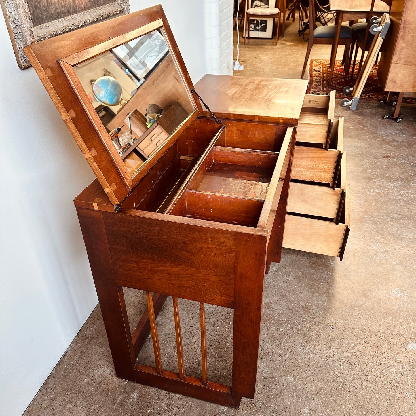 HENREDON TWO PIECE VANITY AND STORAGE CHEST