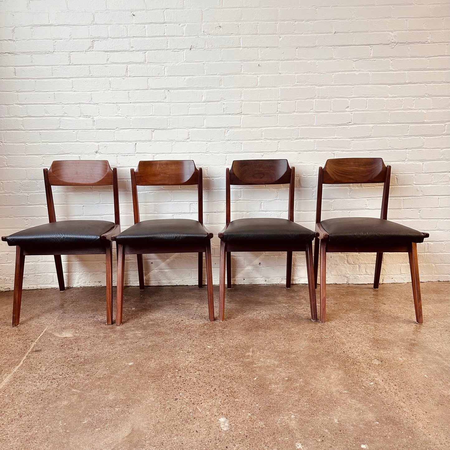 JAN KUYPERS SOLID WALNUT DINING CHAIRS - SET OF 4