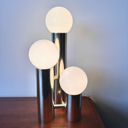 GUSTAVO MARTINEZ GOLD THREE PILLAR LAMP