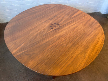 KIPP STEWART FOR DREXEL WALNUT AND ROSEWOOD COFFEE TABLE