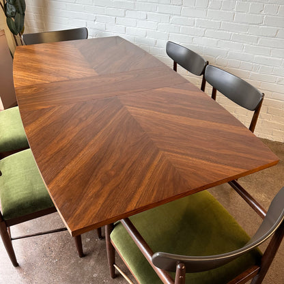 WALNUT DINING SET BY MERTON GERSHUN FOR AMERICAN OF MARTINSVILLE