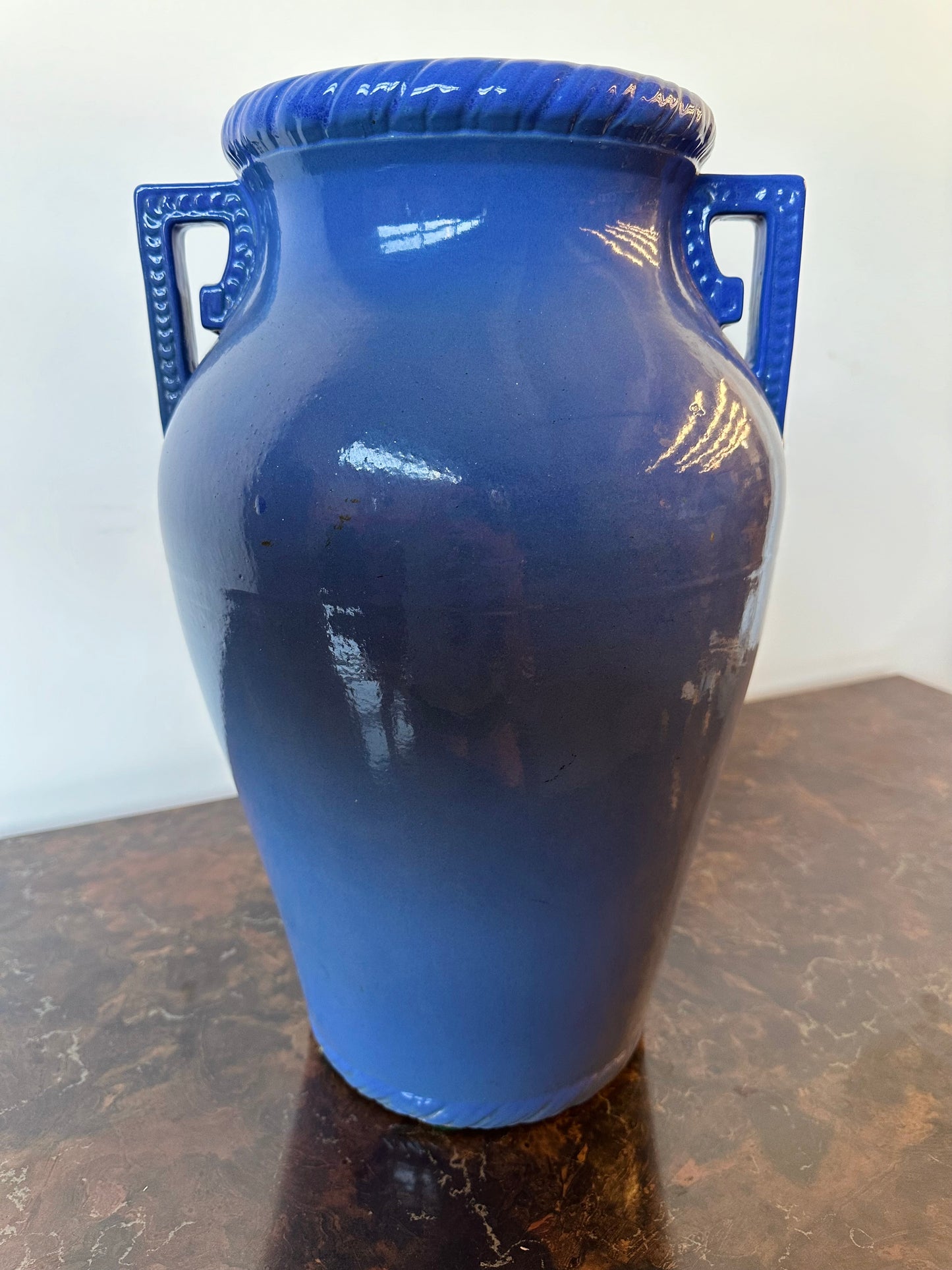 ROBINSON RANSBOTTOM PERIWINKLE ART DECO DRIP VASE URN