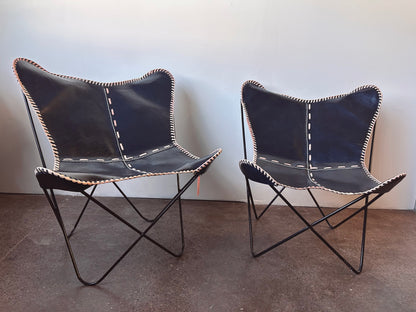 VINTAGE HARDOY KNOLL BFK BUTTERFLY CHAIRS - A PAIR