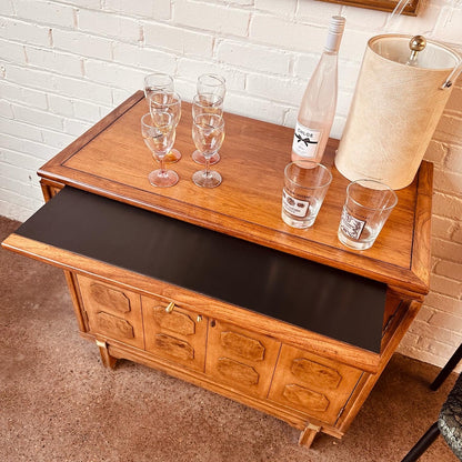 TOMLINSON BURL WOOD BAR CABINET