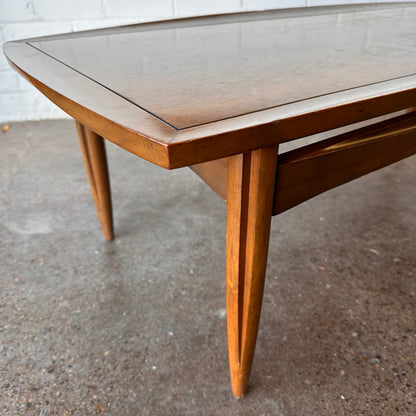 DEILCRAFT WALNUT RAISED EDGE COFFEE TABLE