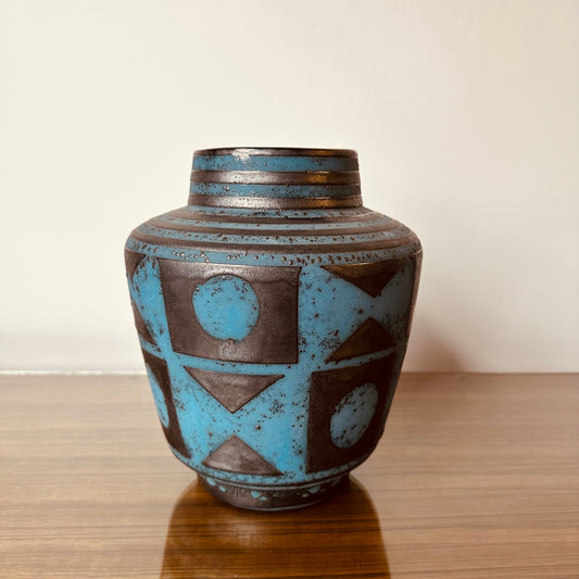 CERAMIC "ANKARA" VASE BY HEINZ SIERY CARSTENS TÖNNIESHOF, WEST GERMANY 1960S