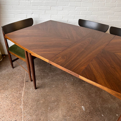 WALNUT DINING SET BY MERTON GERSHUN FOR AMERICAN OF MARTINSVILLE