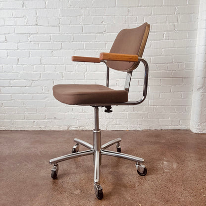 VINTAGE SWIVELING TASK CHAIR WITH ARMS