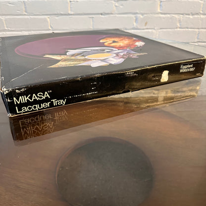 LARRY LASLO FOR MIKASA PURPLE LACQUERED SERVING TRAY