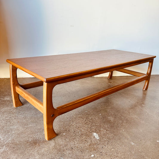 DANISH TEAK RECTANGULAR COFFEE TABLE