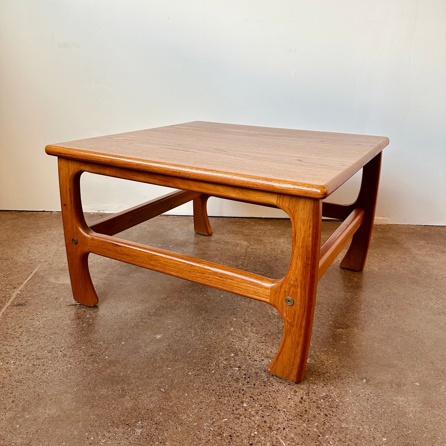 DANISH MODERN TEAK SQUARE COFFEE TABLE