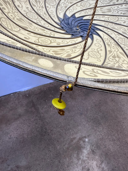 FORTUNY HANGING SILK PARASOL CHANDELIER