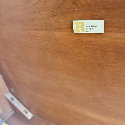JENS RISOM MID-CENTURY WALNUT CAFE GAME TABLE
