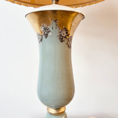 ANTIQUE FORNASETTI STYLE REVERSE PAINT LAMP