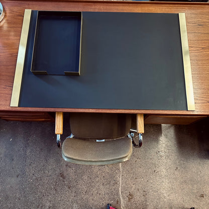 SMITH METAL ARTS RAILED DESK PAD AND TRAY
