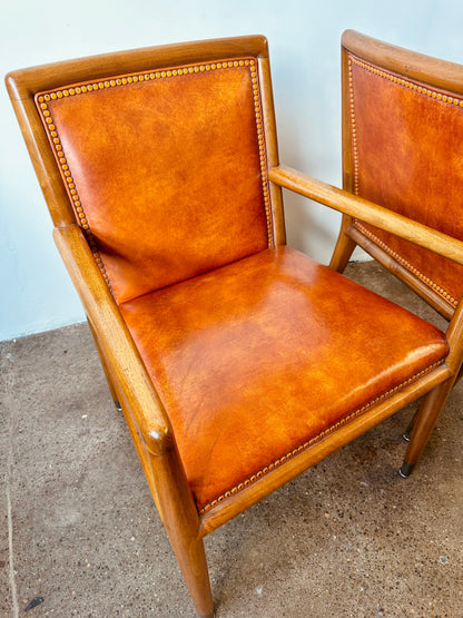 TH ROBSJOHN-GIBBINGS KRUG ARM CHAIRS - A PAIR