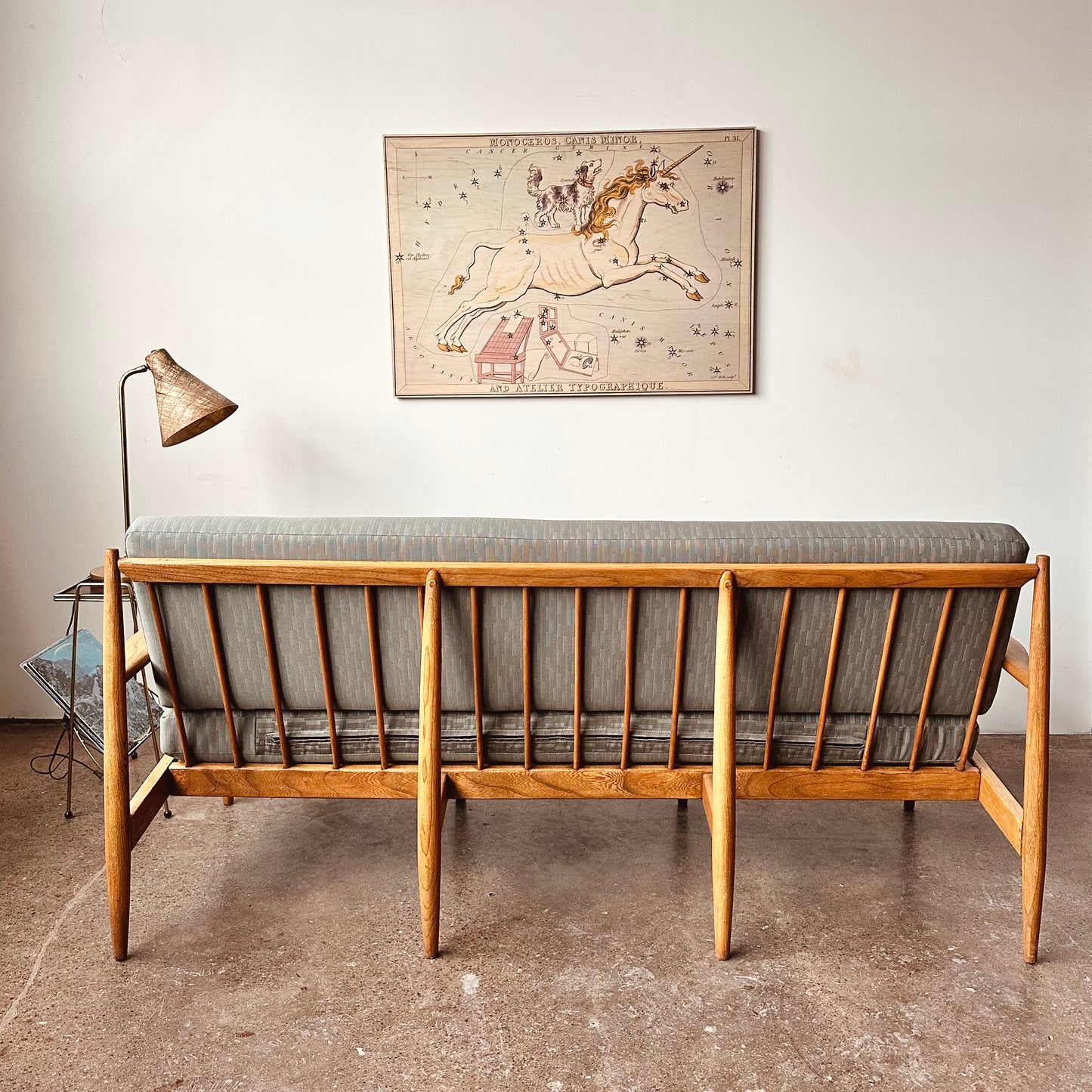 BAUMRITTER WOOD FRAME LOVESEAT - RESTORED