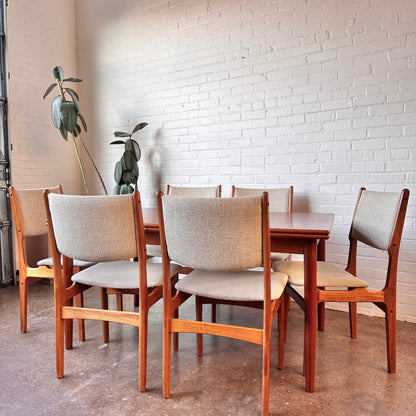 DANISH TEAK DINING TABLE 105” EXPANDABLE & REFINISHED