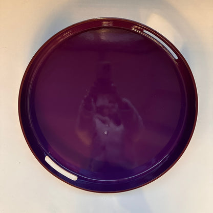 LARRY LASLO FOR MIKASA PURPLE LACQUERED SERVING TRAY