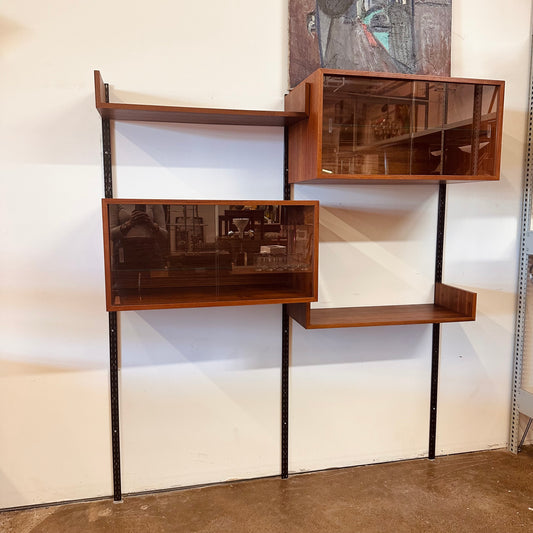 DANISH TEAK WALL MOUNT MODULAR WALL UNIT