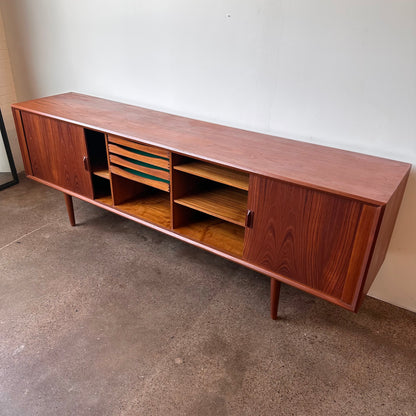 SVEND AAGE LARSEN FOR FAARUP MOBELFABRIK MID CENTURY TEAK TAMBOUR DOOR CREDENZA