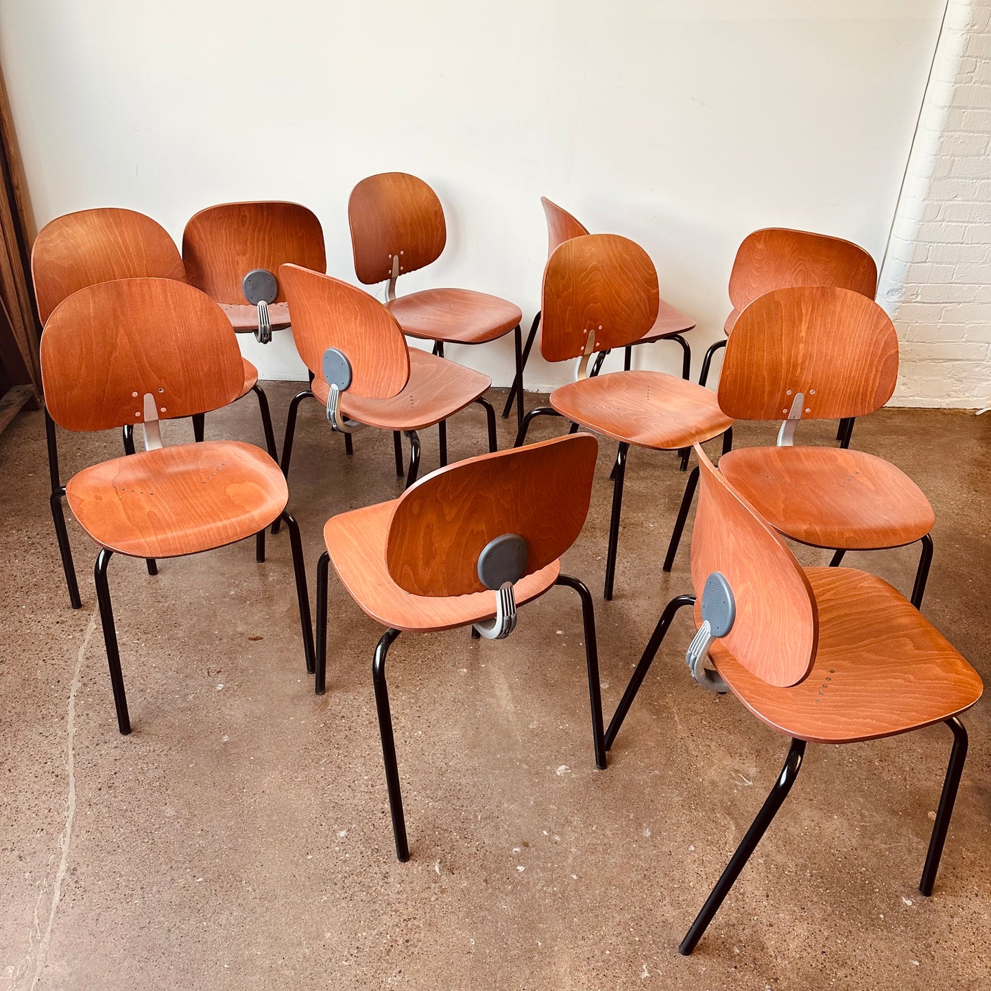 GIANCARLO PIRETTI XYLON INDUSTRIAL BENTWOOD CHAIRS (11 AVAILABLE)