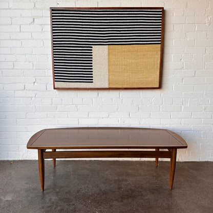 DEILCRAFT WALNUT RAISED EDGE COFFEE TABLE