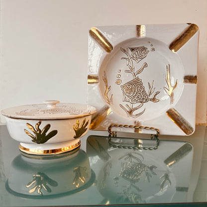 ITALIAN CERAMIC POTTERY SET BY FRATELLI FANCIULLACCI FOR ELBEE ITALY