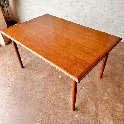 DANISH MODERN 91” DRAW LEAF TABLE - RESTORED
