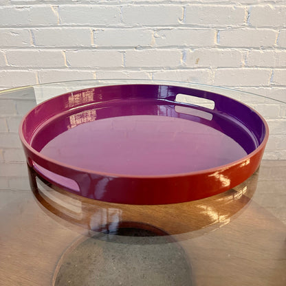 LARRY LASLO FOR MIKASA PURPLE LACQUERED SERVING TRAY