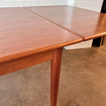 DANISH TEAK DINING TABLE 105” EXPANDABLE & REFINISHED