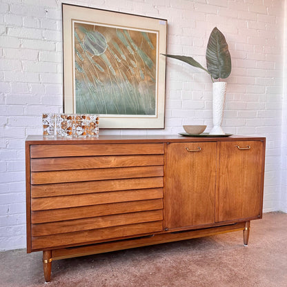 MERTON GERSHUN FOR MARTINSVILLE DANIA COLLECTION WALNUT SIDEBOARD CREDENZA