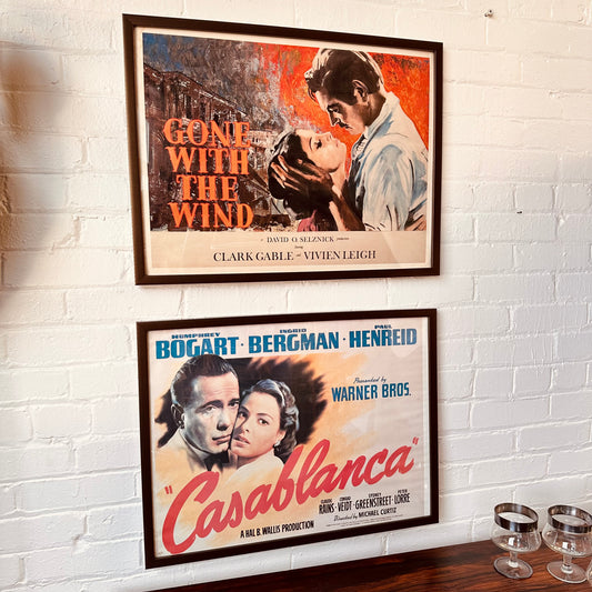 VINTAGE 1970S CASABLANCA & GONE WITH THE WIND PRINTS