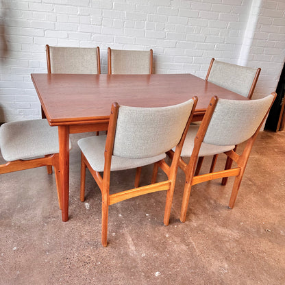 DANISH TEAK DINING TABLE 105” EXPANDABLE & REFINISHED