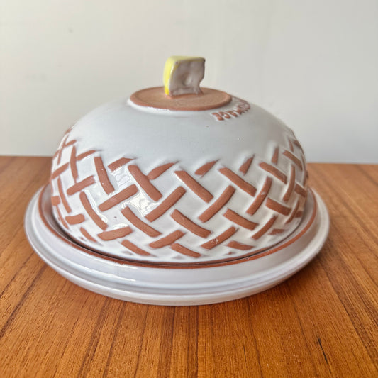 FRENCH TERRACOTTA DOMED CHEESE PLATE