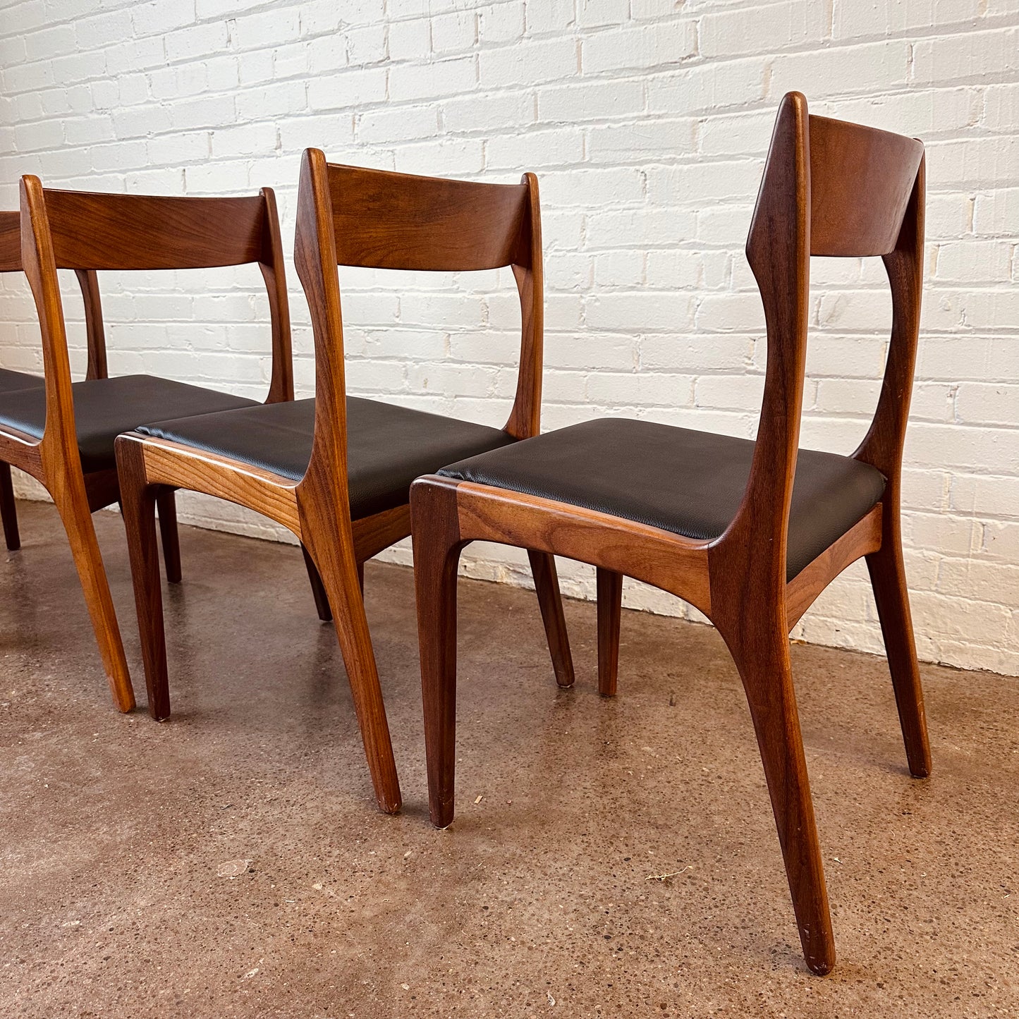 R HUBER TEAK DINING CHAIRS - SET OF FOUR
