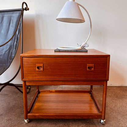 VINTAGE ROLLING CART OR TROLLEY DESIGNED BY BROUER MØBELFABRIK OF DENMARK