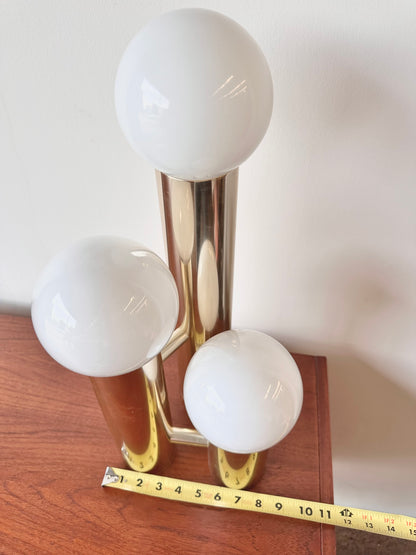GUSTAVO MARTINEZ GOLD THREE PILLAR LAMP