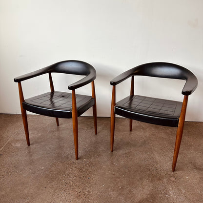 ILMARI LAPPALAINEN FOR ASKO BARRELBACK ARM CHAIRS - MADE IN FINLAND