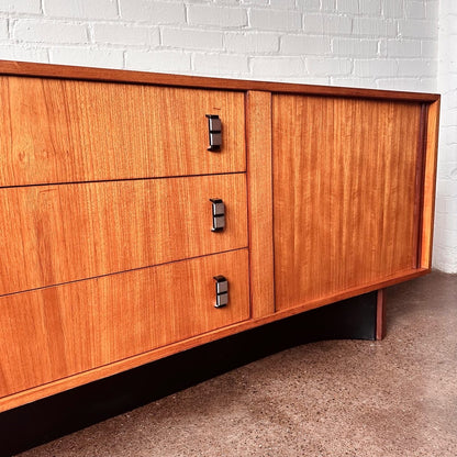 RS ASSOCIATES TEAK TAMBOUR DOOR CREDENZA