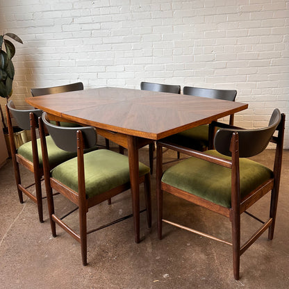 WALNUT DINING SET BY MERTON GERSHUN FOR AMERICAN OF MARTINSVILLE